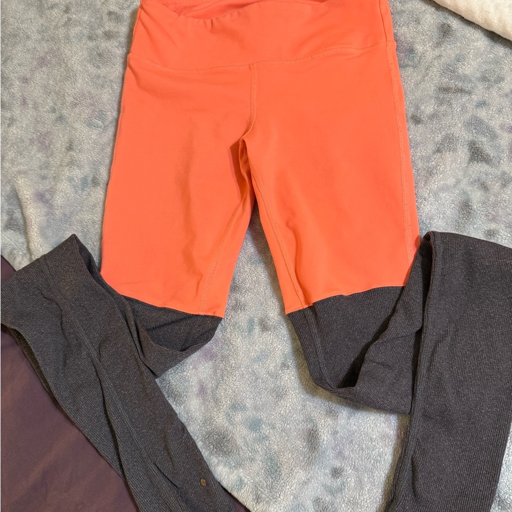 Orange and Gray Leggings